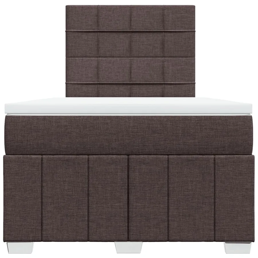 Sommier à lattes de lit avec matelas Marron foncé 120x200 cm - 6