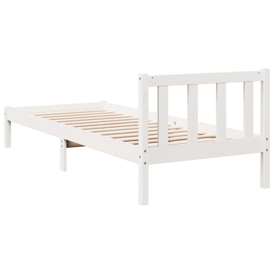 Cadre de lit extra long sans matelas 80x220 cm bois massif pin - 5