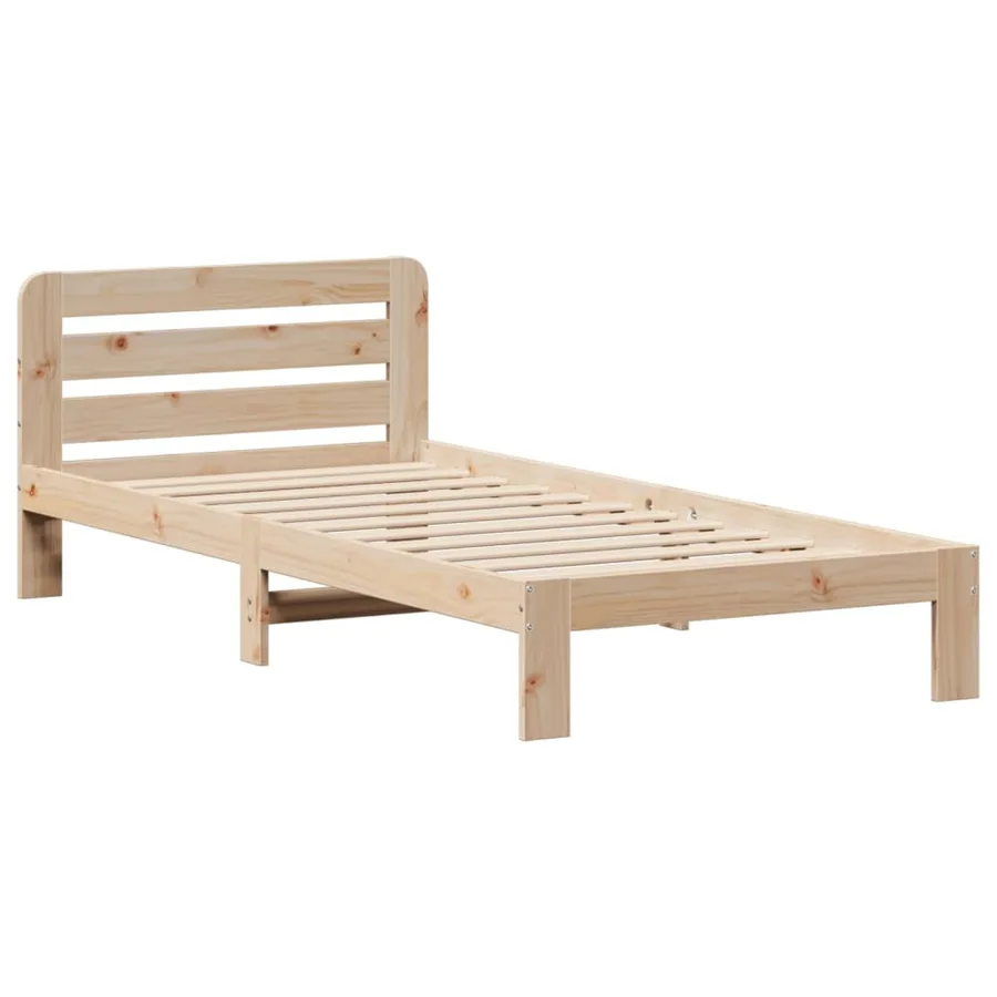 Cadre de lit sans matelas 90x200 cm bois de pin massif - 3