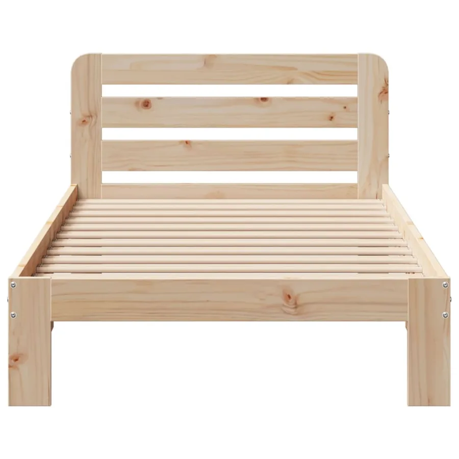 Cadre de lit sans matelas 90x200 cm bois de pin massif - 4