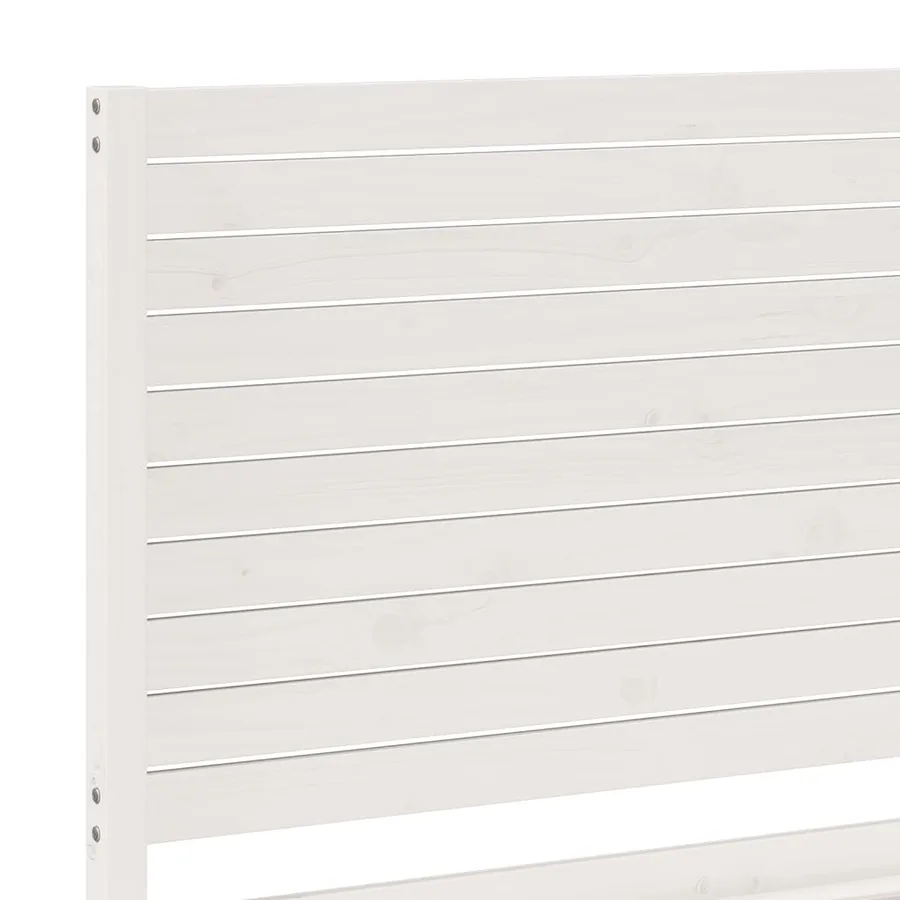 Cadre de lit extra long sans matelas 180x220 cm bois massif - 7