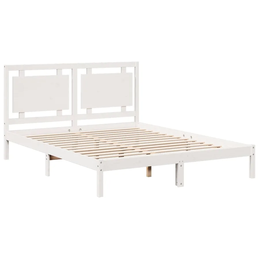 Cadre de lit extra long sans matelas 160x210 cm bois massif - 3