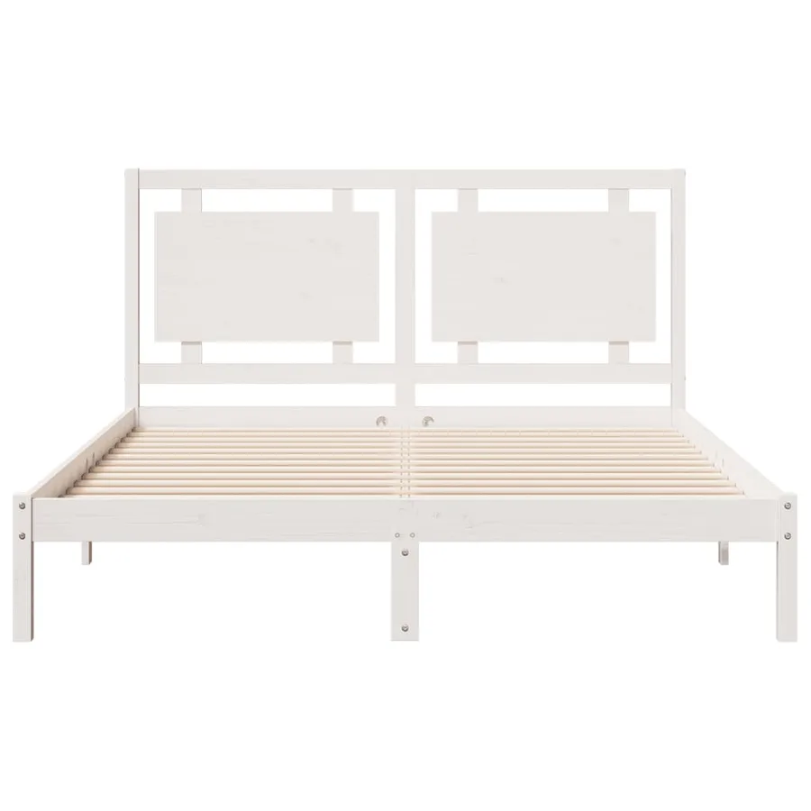 Cadre de lit extra long sans matelas 160x210 cm bois massif - 4