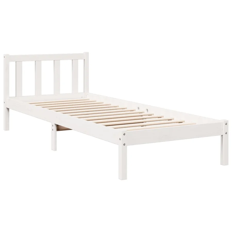 Cadre de lit extra long sans matelas 80x210 cm bois massif pin - 3