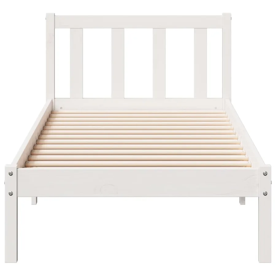 Cadre de lit extra long sans matelas 80x210 cm bois massif pin - 4