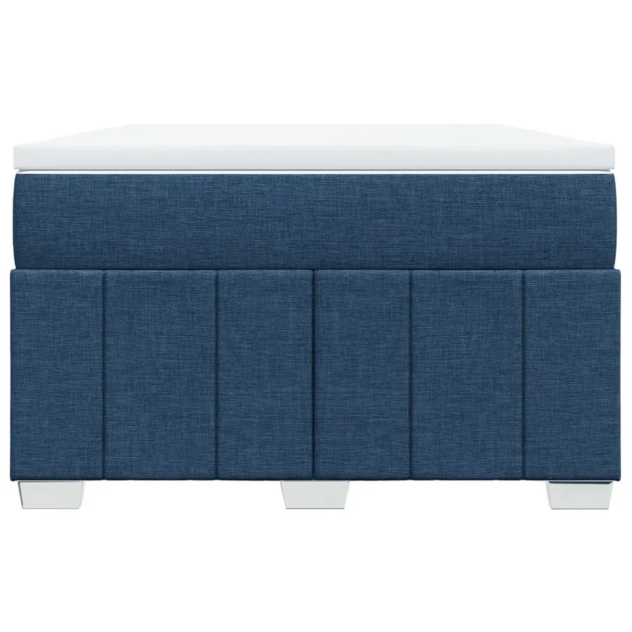 Sommier à lattes de lit avec matelas Bleu 120x200 cm Tissu - 4