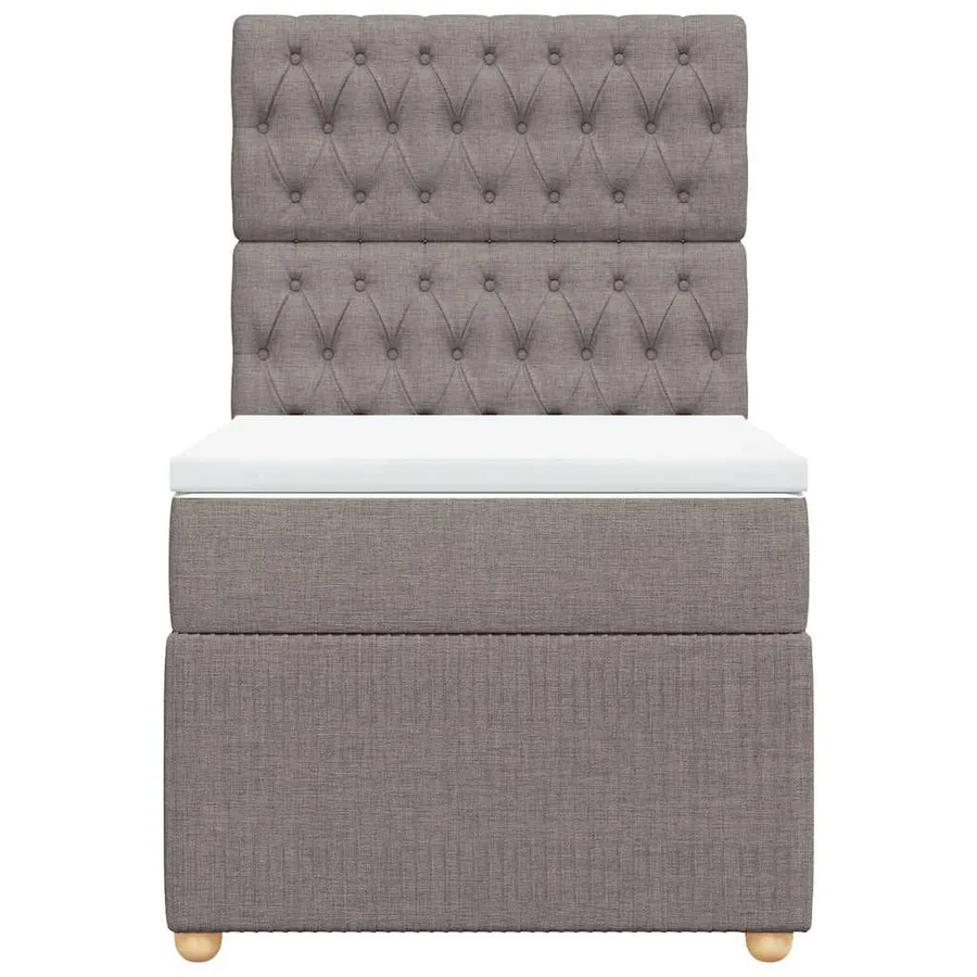 Sommier à lattes de lit avec matelas Taupe 90x200 cm Tissu - 6