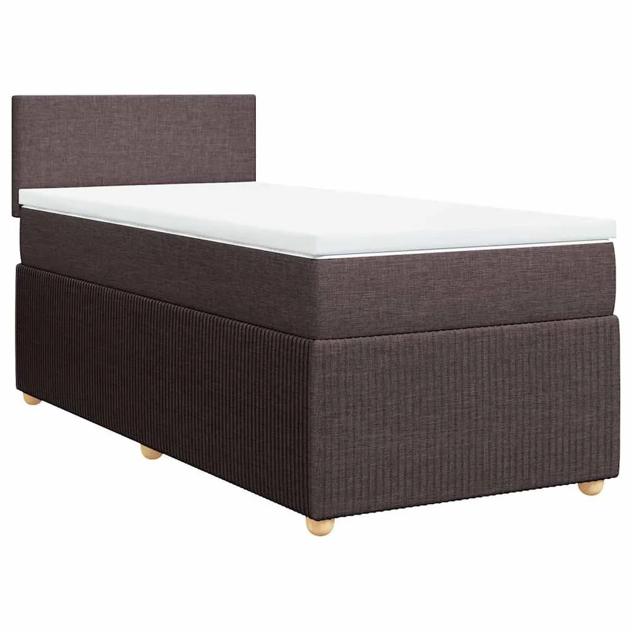 Sommier à lattes de lit avec matelas Marron foncé 90x200 cm - 3