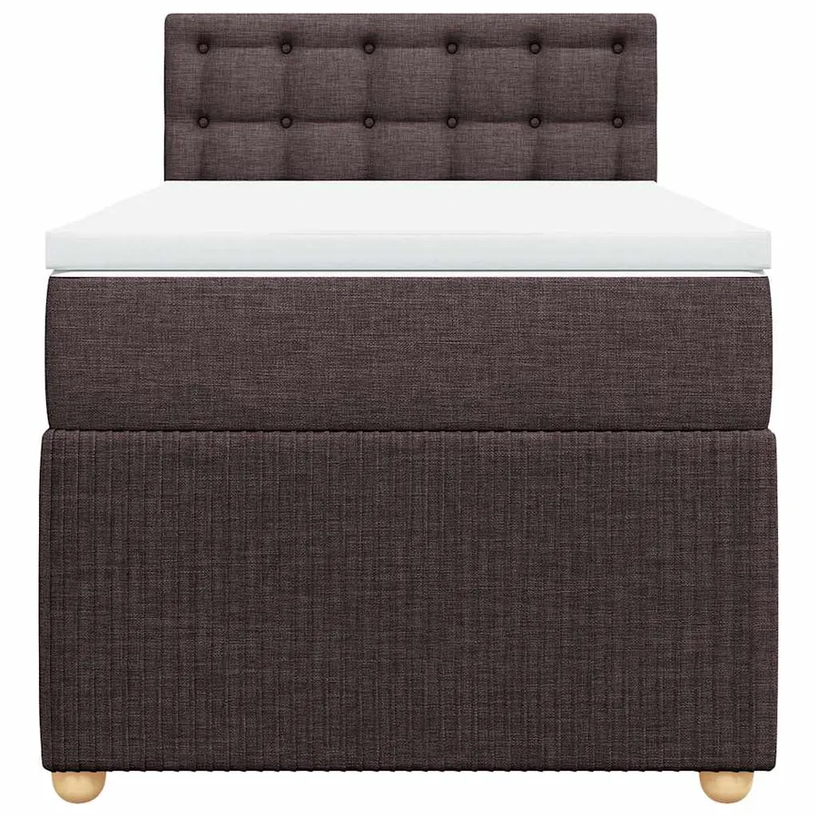 Sommier à lattes de lit avec matelas Marron foncé 90x200 cm - 4