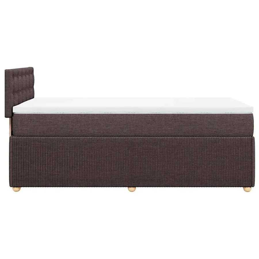 Sommier à lattes de lit avec matelas Marron foncé 90x200 cm - 5