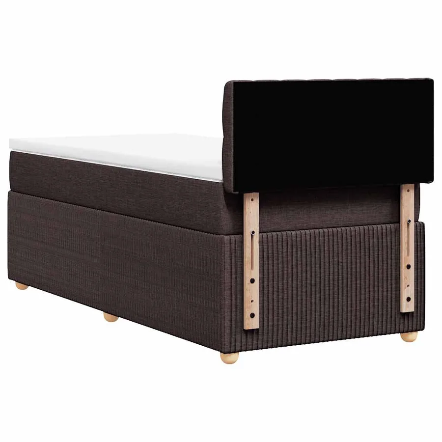 Sommier à lattes de lit avec matelas Marron foncé 90x200 cm - 6