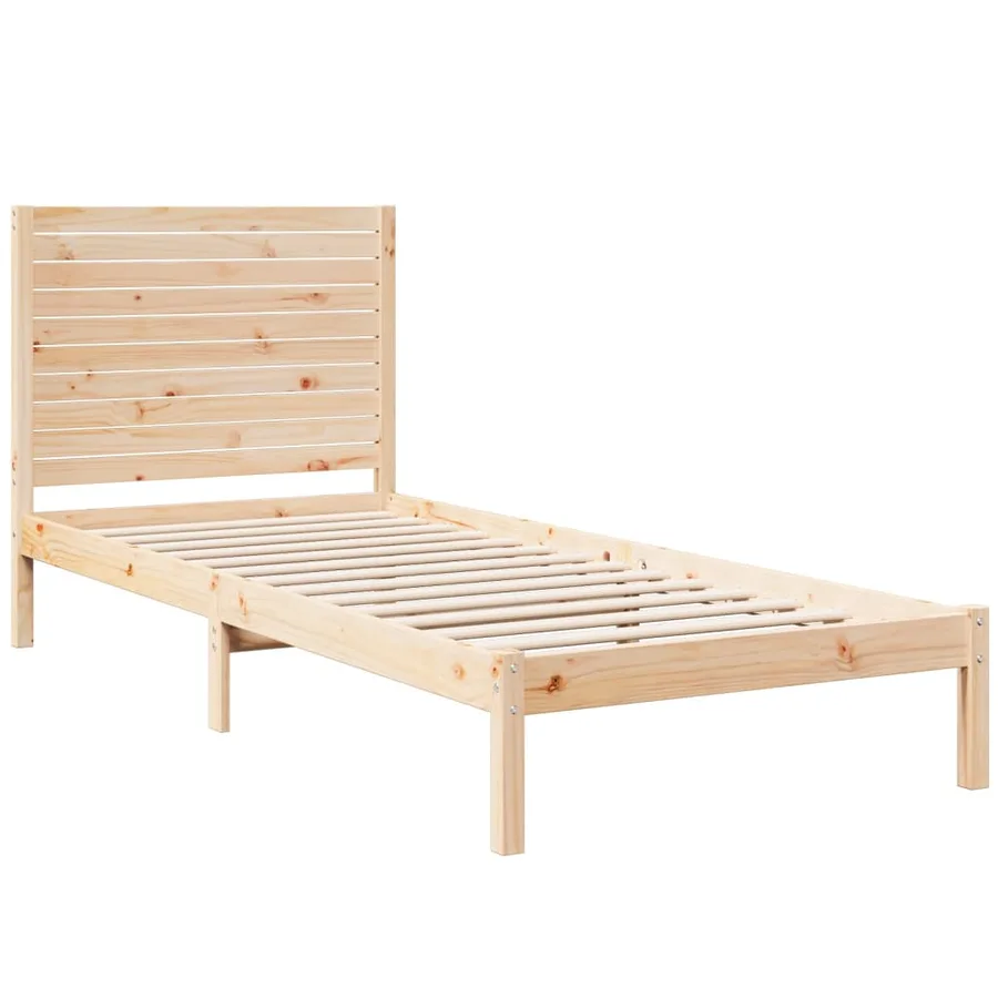 Cadre de lit extra long sans matelas 100x220 cm bois massif - 3