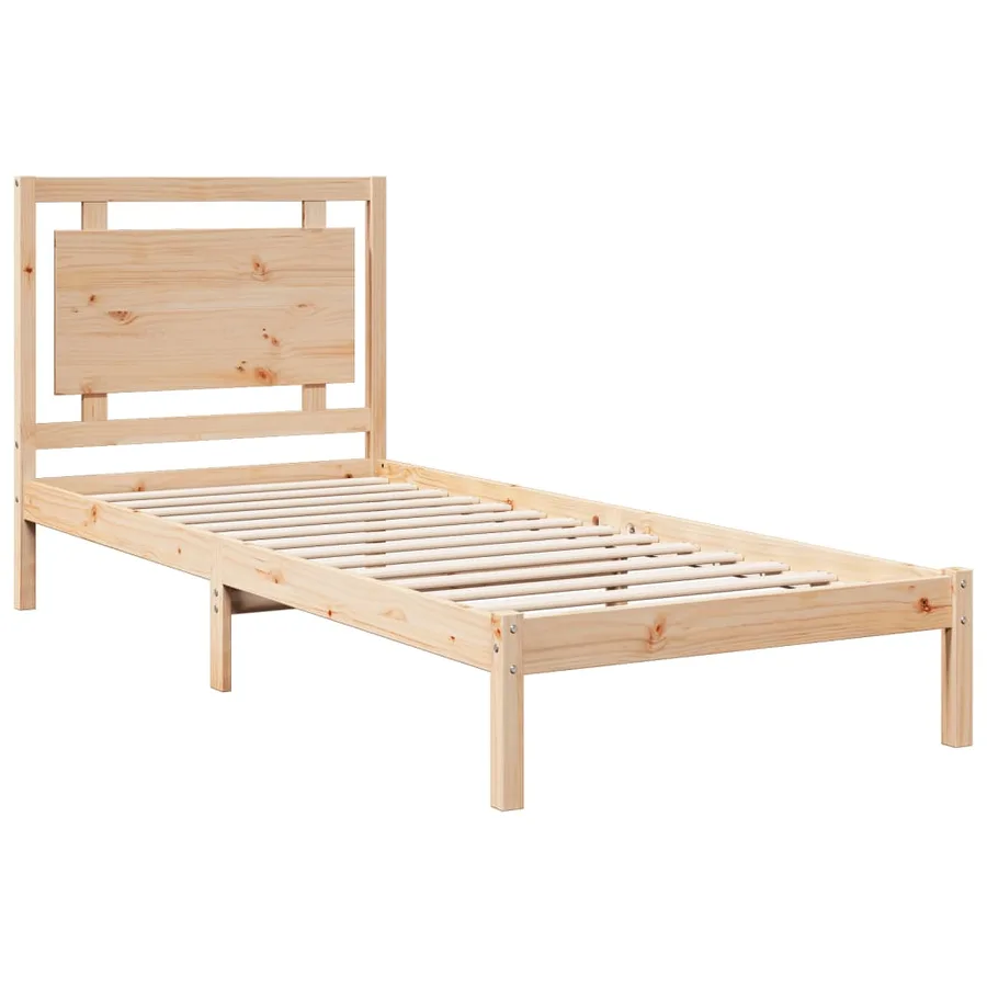Cadre de lit extra long sans matelas 100x220 cm bois massif - 3