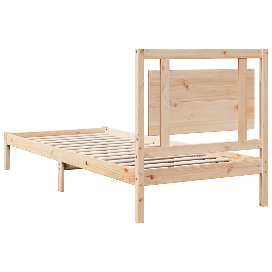 Cadre de lit extra long sans matelas 100x220 cm bois massif - 6