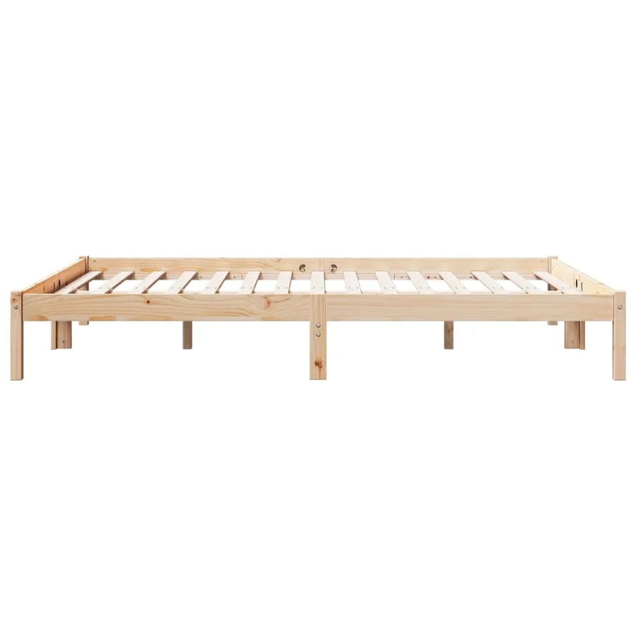 Cadre de lit extra long sans matelas 160x220 cm bois massif pin - 5