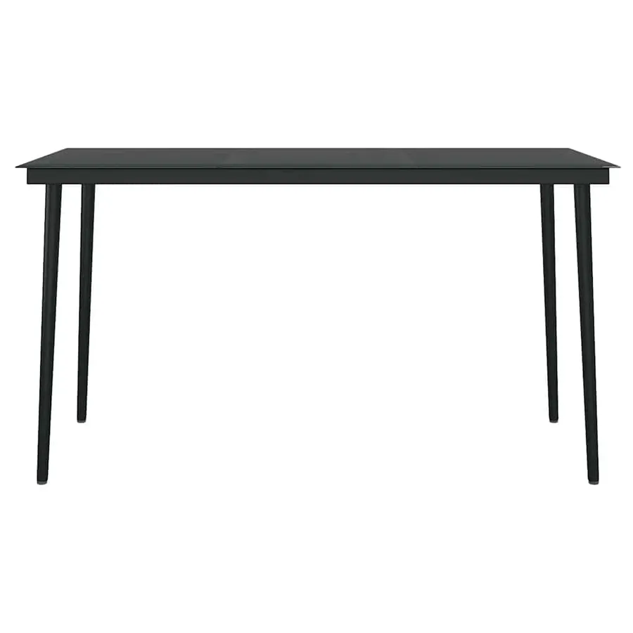 Ensemble à manger de jardin 7 pcs Noir - 4