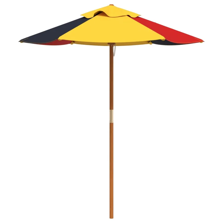 Parasol de jardin pour enfants avec poteau en bois Ø120x140 cm - 2