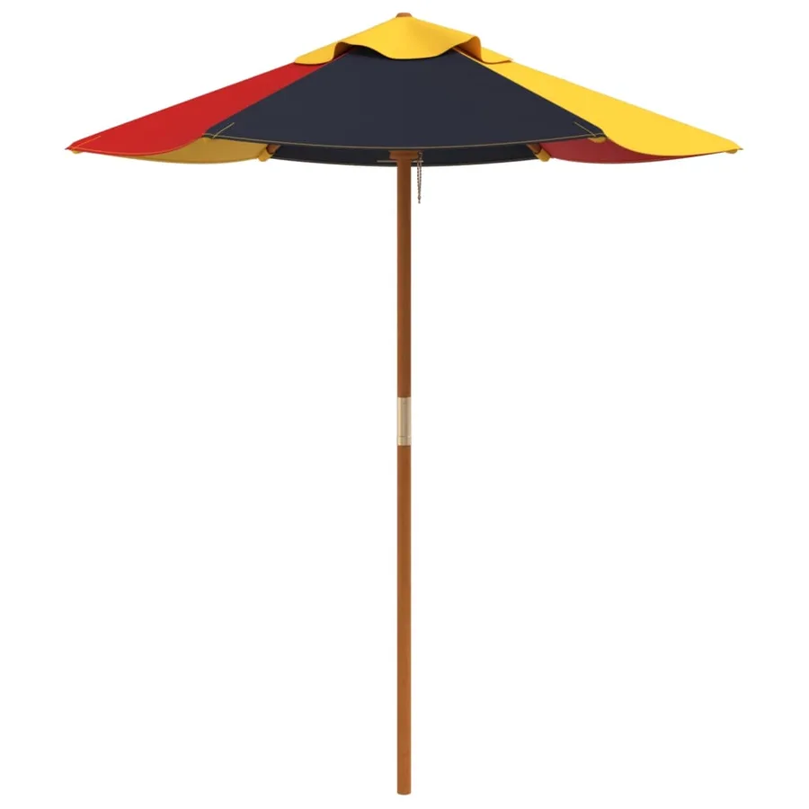 Parasol de jardin pour enfants avec poteau en bois Ø120x140 cm - 4