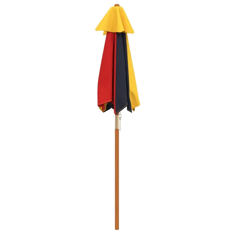 Parasol de jardin pour enfants avec poteau en bois Ø120x140 cm - 6