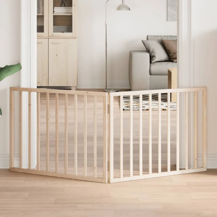 Barrière pour chien pliable à 2 panneaux 160 cm Bois de peuplier