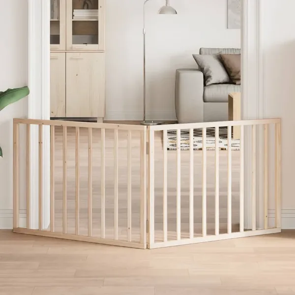 Barrière pour chien pliable à 2 panneaux 160 cm Bois de peuplier