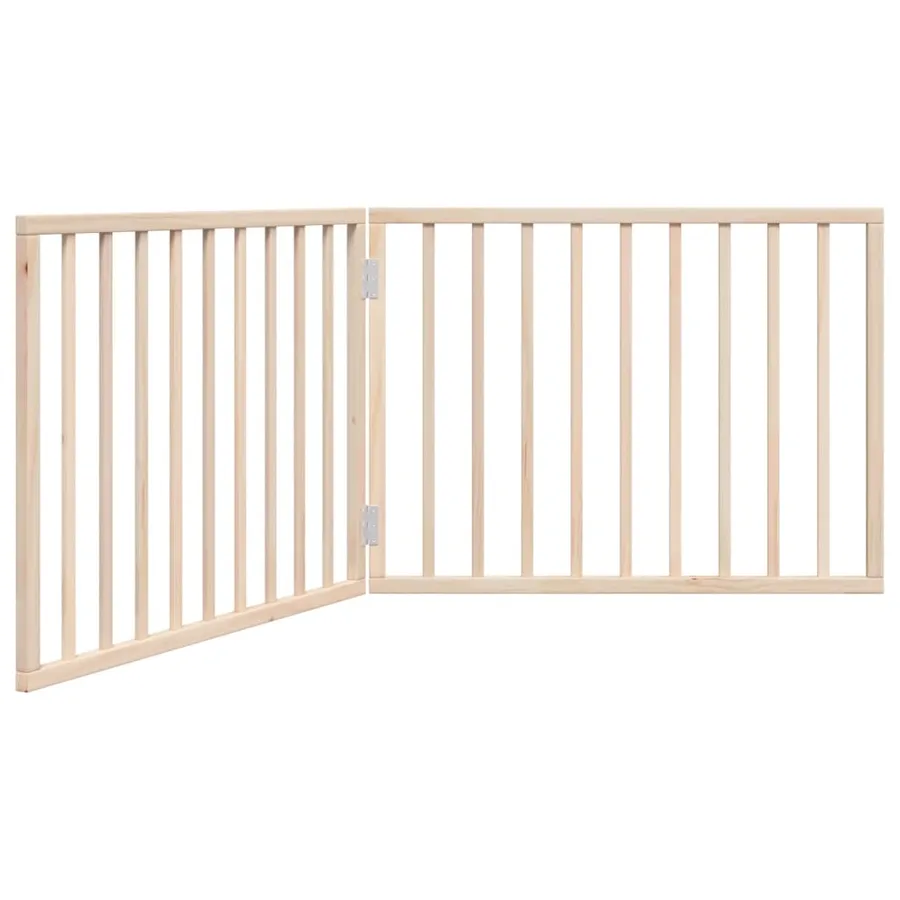 Barrière pour chien pliable à 2 panneaux 160 cm Bois de peuplier - 2