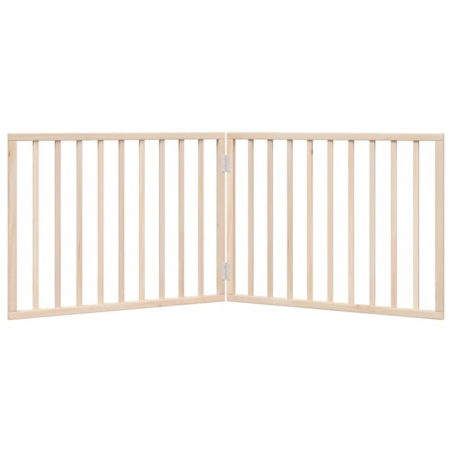 Barrière pour chien pliable à 2 panneaux 160 cm Bois de peuplier - 4