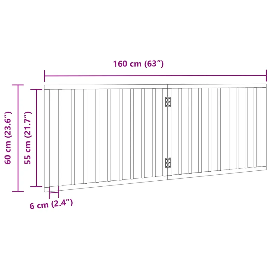 Barrière pour chien pliable à 2 panneaux 160 cm Bois de peuplier - 9