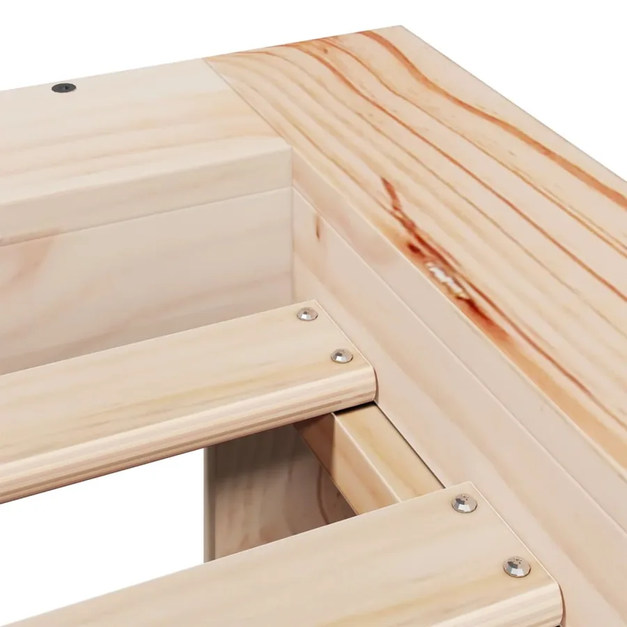 Cadre de lit sans matelas 100x200 cm bois massif de pin - 6