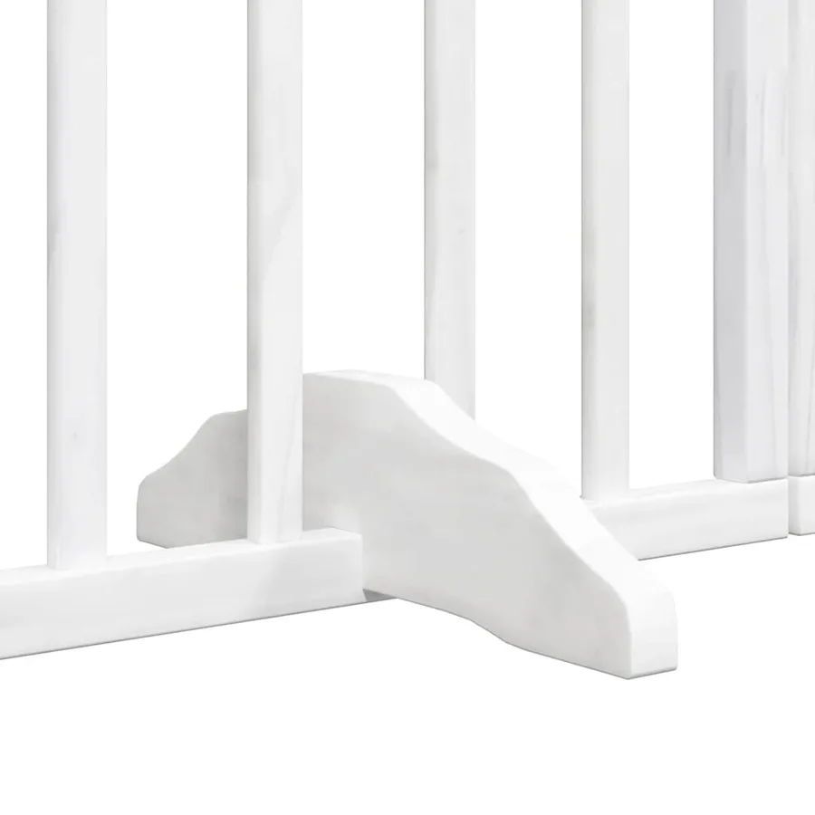 Barrière pour chien porte pliable 12 panneaux bois de peuplier - 7
