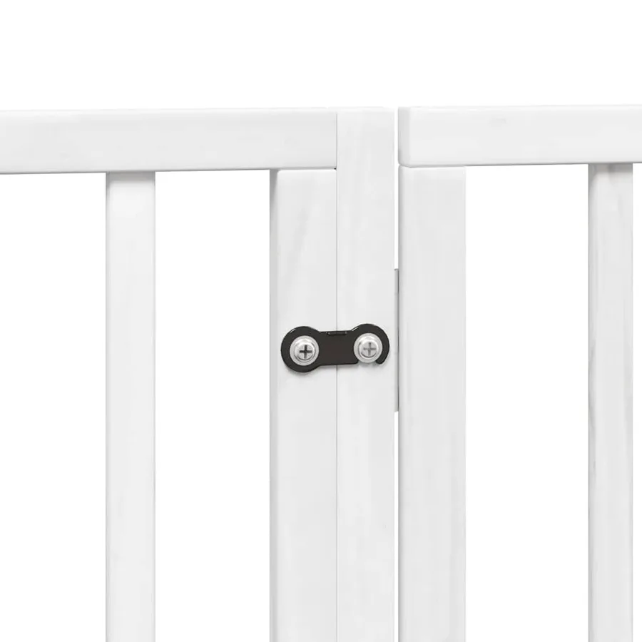 Barrière pour chien porte pliable 12 panneaux bois de peuplier - 8