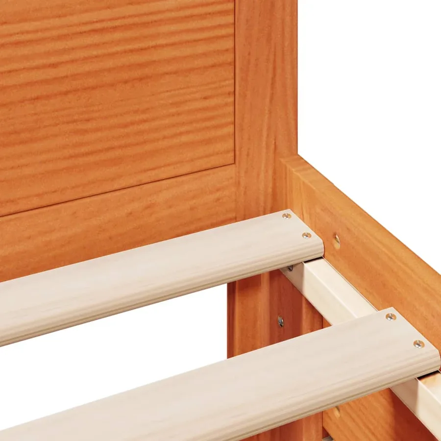 Cadre de lit sans matelas avec tête de lit 90x200 cm bois pin - 11