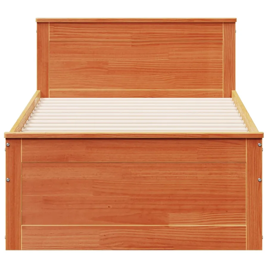 Cadre de lit sans matelas avec tête de lit 90x200 cm bois pin - 4
