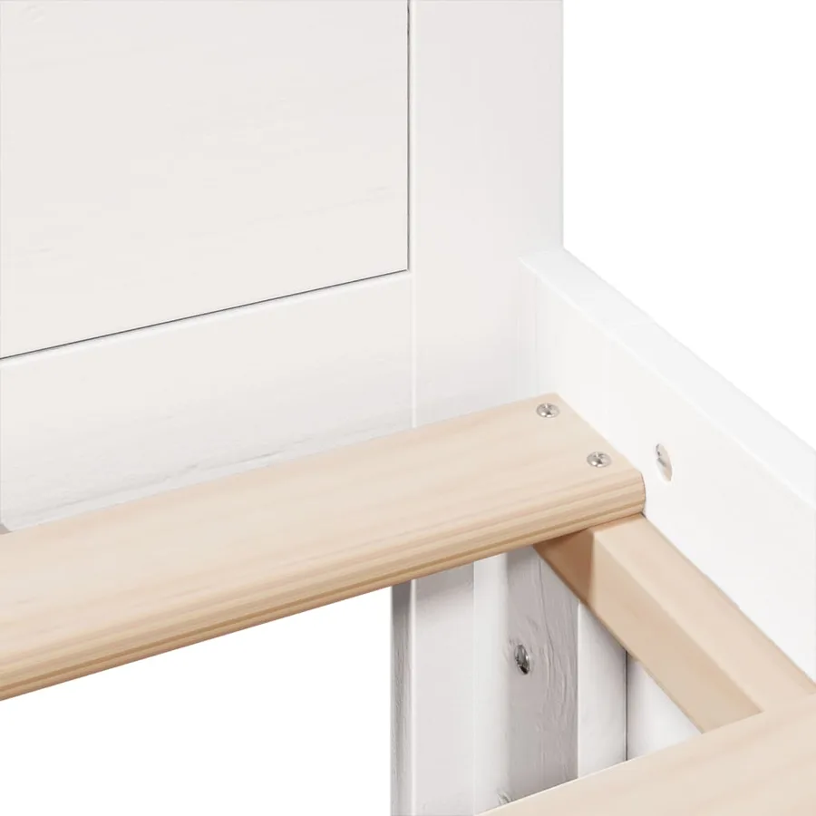 Cadre de lit sans matelas avec tête de lit 180x200 cm bois pin - 11