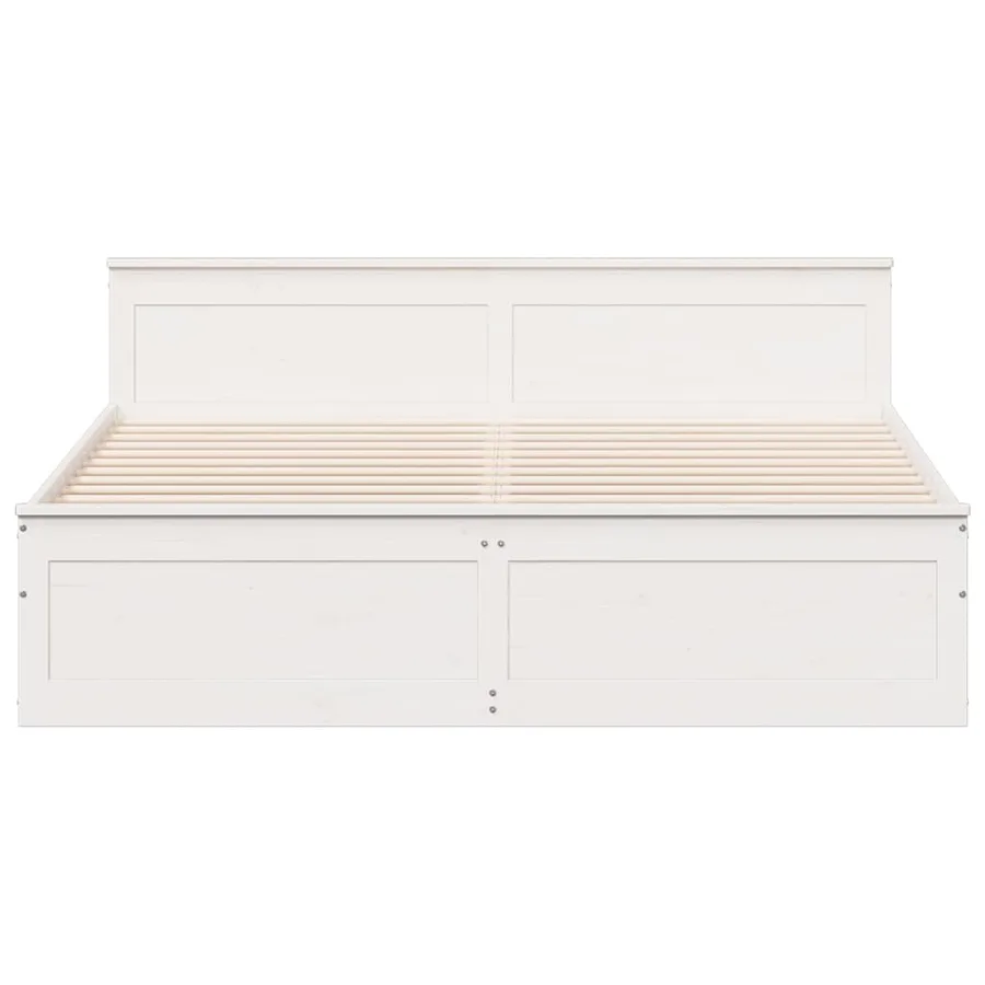 Cadre de lit sans matelas avec tête de lit 180x200 cm bois pin - 4