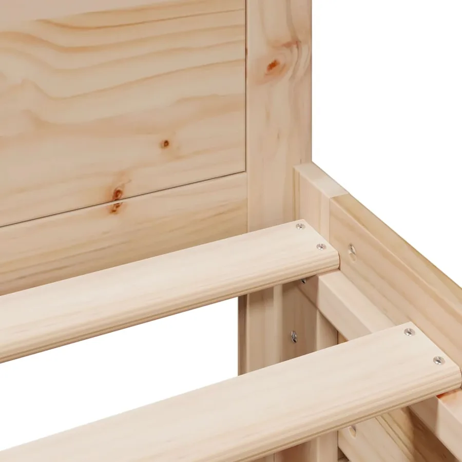 Cadre de lit sans matelas avec tête de lit 90x200cm bois de pin - 11