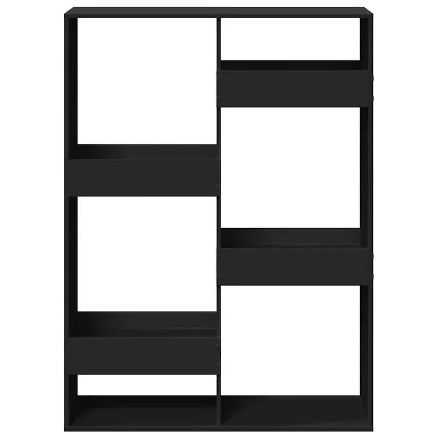 Bibliothèque noir 100x33x135 cm bois d'ingénierie - 4