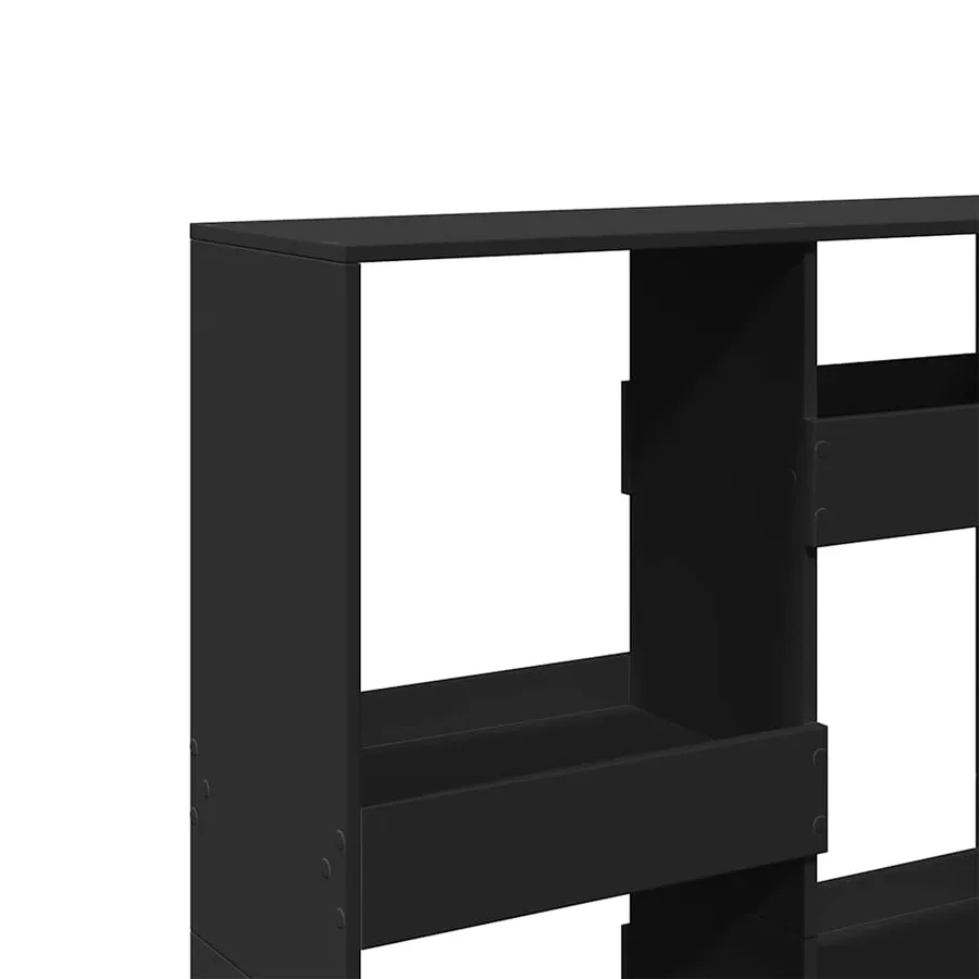 Bibliothèque noir 100x33x135 cm bois d'ingénierie - 7