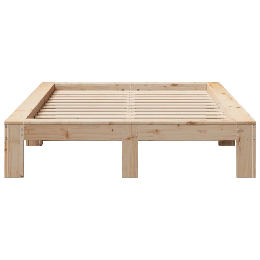 Cadre de lit sans matelas 120x200 cm bois de pin massif - 4
