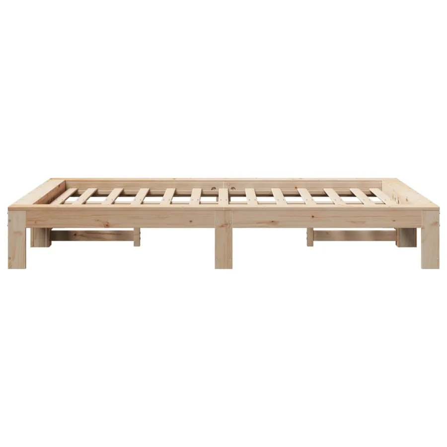Cadre de lit sans matelas 120x200 cm bois de pin massif - 5