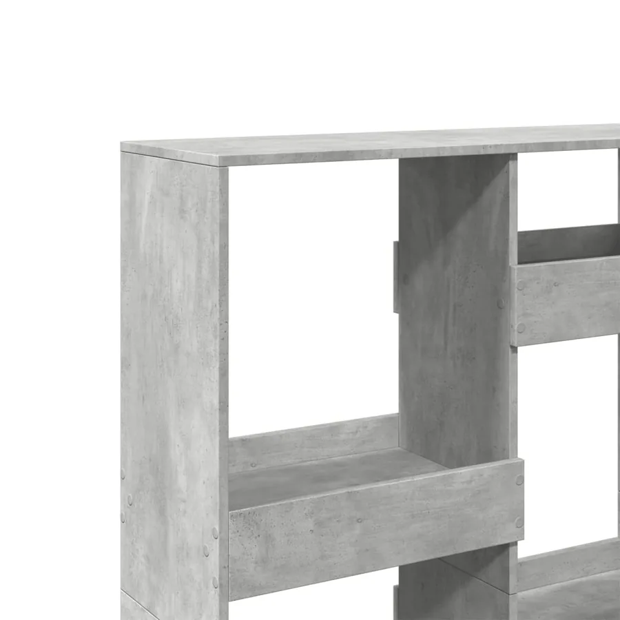 Bibliothèque gris béton 100x33x135 cm bois d'ingénierie - 7