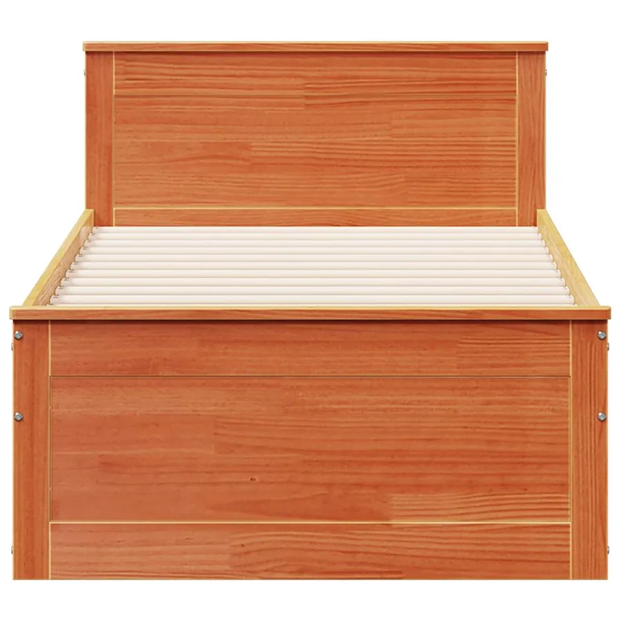 Cadre de lit sans matelas avec tête de lit 90x190cm bois de pin - 4