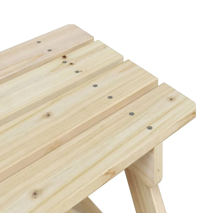 Table de pique-nique pour 4 enfants avec parasol bois de sapin - 10