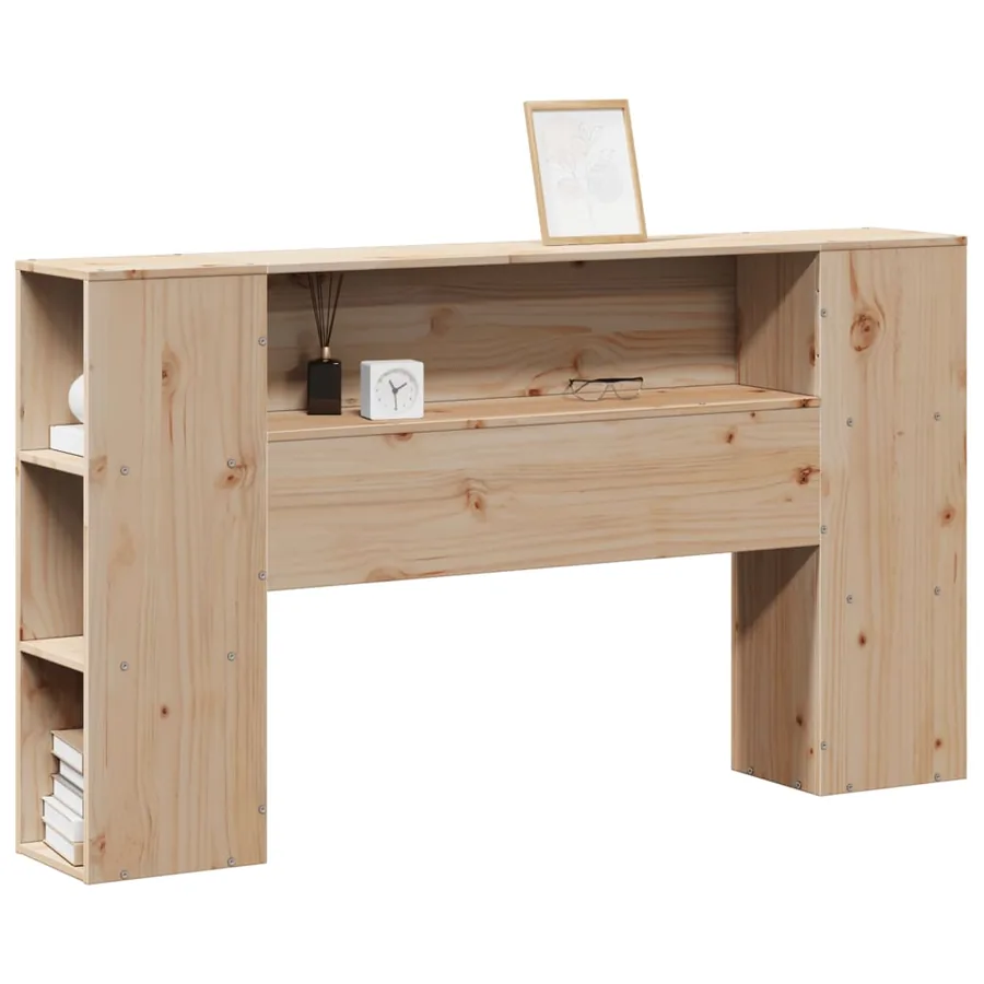 Tête de lit avec rangement 150 cm bois massif de pin - 2