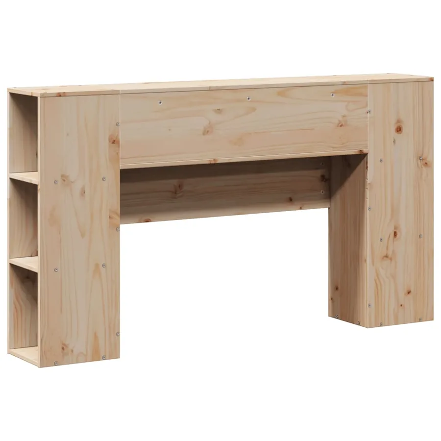 Tête de lit avec rangement 150 cm bois massif de pin - 6