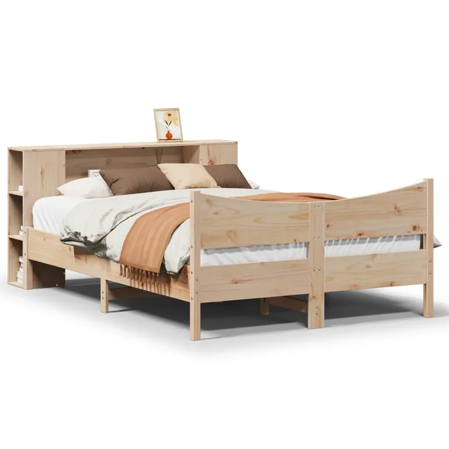 Cadre de lit sans matelas 150x200 cm bois de pin massif - 2