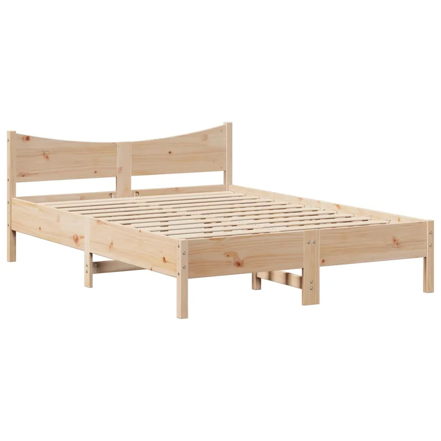 Cadre de lit sans matelas 150x200 cm bois de pin massif - 5