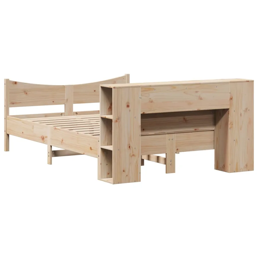 Cadre de lit sans matelas 150x200 cm bois de pin massif - 8