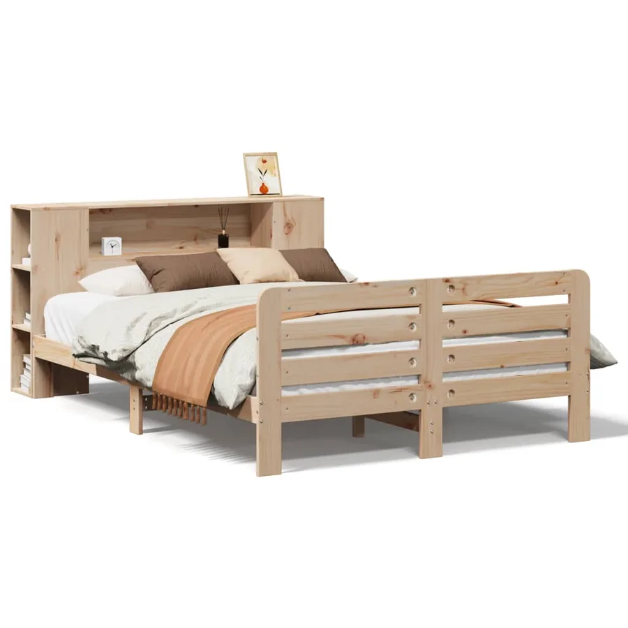 Cadre de lit sans matelas 150x200 cm bois de pin massif - 2