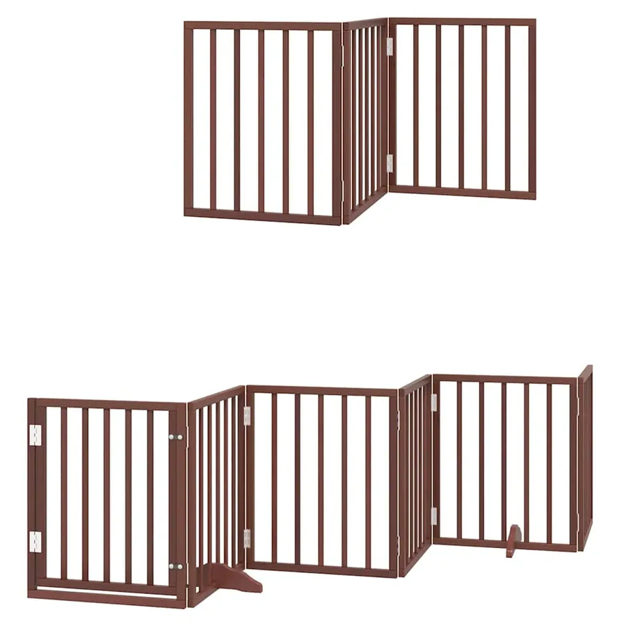 Barrière pour chien porte pliable 12 panneaux bois de peuplier - 12